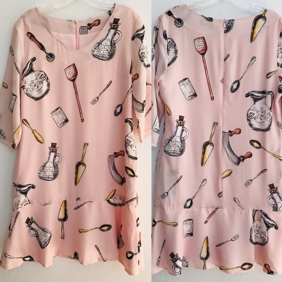 DAILY DEAL! Fabulous ITALIAN Designer STYLE Novelty Sicilian Kitchen Print DRESS - Picture 5 of 16